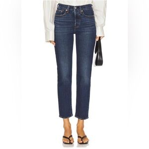 Levi’s Premium Wedgie Mid Rise Straight Blue Denim NEW
